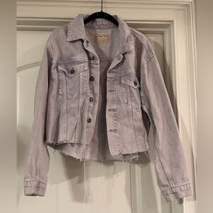 Free People Lilac Denim Jacket